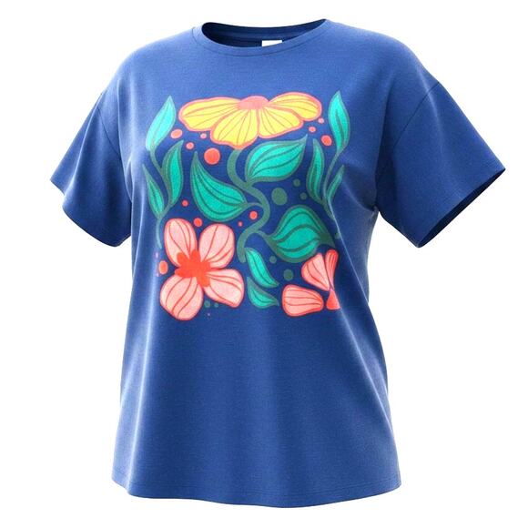 LuLaRoe Tops - LuLaRoe Rivkah Womens T-shirt Blue Short Sleeve Round Neck Soft Size 3XL